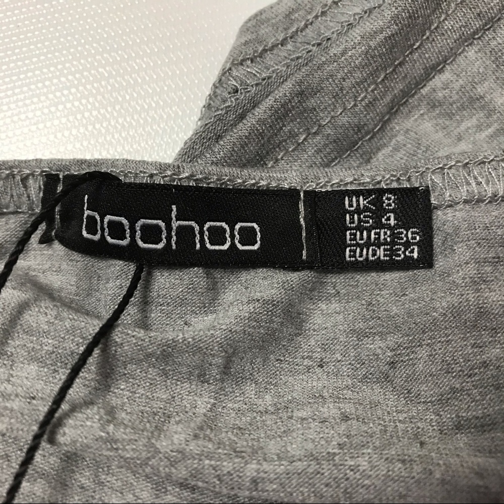 Boohoo Tall Sofia Basic Cropped Bandeau Gray 4 - Picture 4 of 7